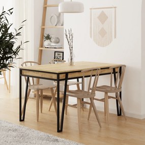 Mesa de Jantar Extensível Pal – Carvalho – 132x76x80 cm
