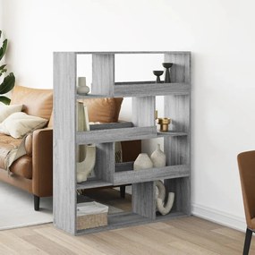 vidaXL divisória 100x33x125,5 cm derivados de madeira cinzento sonoma