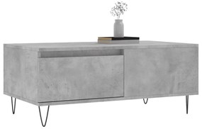 Mesa de centro 90x50x36,5 cm derivados madeira cinzento cimento