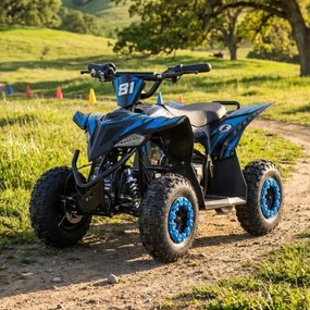 Mini moto 4 elétrica infantil - VOLT 1000 W 36 V, com 3 velocidades reguláveis, c/ marcha atrás Azul