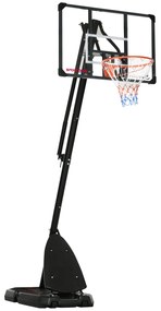 SPORTNOW Tabela de Basquetebol com Altura Ajustável 293-350 cm Tabela