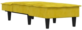 Chaise longue veludo amarelo