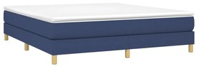 Estrutura de cama sem colchão 180x200 cm tecido azul