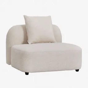 Módulo Central Para Sofá Modular Em Chenille Coco Chenille Grossa Branca - Sklum