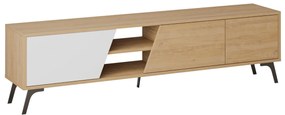Móvel TV Fiona – Carvalho Branco – 180 cm x 48 cm x 35,6 cm