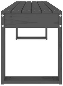 Banco de jardim 110x38x45 cm madeira de pinho maciça cinzento