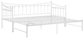 Estrutura sofá-cama de puxar 90x200 cm metal branco