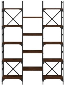 Estante 127,5x28,5x172,5 cm derivados madeira carvalho castanho