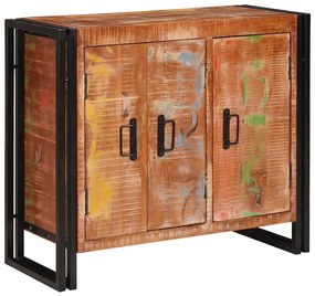 vidaXL Buffet com portas Castanho Madeira Sólida Recuperada e Metal