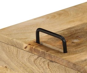 Mesa de cabeceira madeira de mangueira maciça 40x34x47 cm