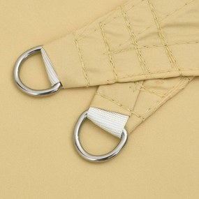 Para-sol estilo vela 5x5x5 m oxford 100% poliéster cor areia