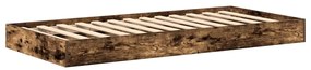Cama estante Carvalho fumado 75x190 cm Madeira reciclada