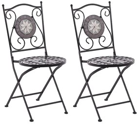 Conjunto de 2 cadeiras em metal preto CARIATI Beliani