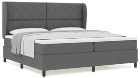 Cama Box com Colchão Cinza Escuro 200x200 cm