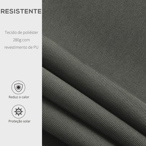Toldo Manual Retrátil 350x250 cm Toldo para Varanda com Manivela de Me