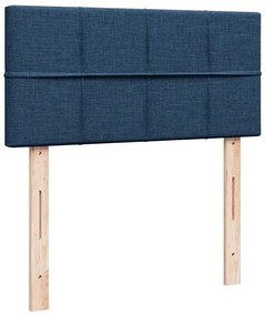 Cama otomana com colchão 100x200 cm tecido azul