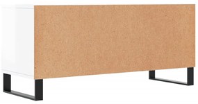 Móvel p/ TV 100x34,5x44,5 cm derivados madeira branco brilhante