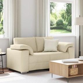 Sofá Loveseat vidaXL Creme 120 cm em Tecido