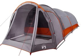 Tenda familiar túnel para 8 pessoas impermeável cinzento