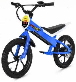 Bicicleta eléctrica infantil Bateria de lítio 36V motor 350w 16 polegadas para crianças Azul