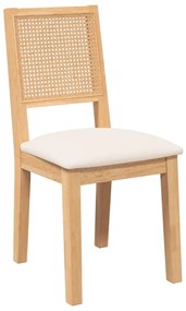 Cadeiras de jantar com almofadões 2 pcs madeira maciça