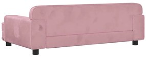 Cama para cães 90x53x30 cm veludo rosa