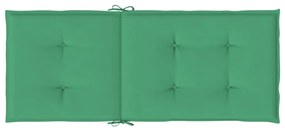 Almofadões para cadeiras altas de jardim 6 pcs tecido verde