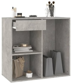 Armário de cosmética 80x40x75 cm madeira Concreto Cinza