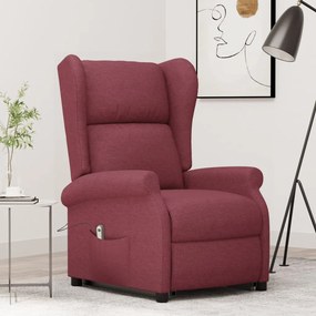 Poltrona elevatória tecido vermelho tinto