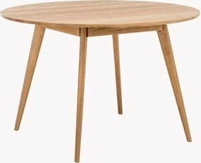 Mesa de jantar redonda em madeira de carvalho Yumi, Ø 115 cm