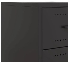 Mesa de cabeceira 36x39x43,5 cm aço preto