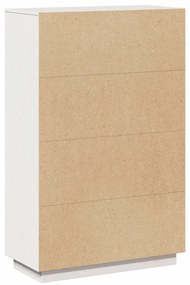 Aparador alto74x35x117 cm pinho maciço branco
