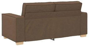 Sofá de 2 lugares marrom 140 cm tecido