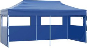 48865 vidaXL Tenda dobrável profissional festas 4 paredes 3x6m aço azul