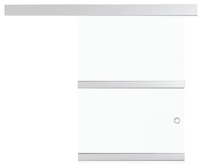 Porta deslizante batente suave vidro ESG/alumínio 76x205 cm