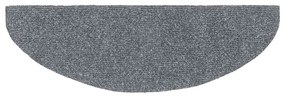 Tapetes de escada autoadesivos 30 pcs 65x21x4cm cinzento-claro
