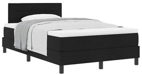Cama Box Spring com Colchão Preta 120x190 cm Tecido