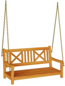 Banco de Balanço para Jardim de 2 Lugares 110x56x58 cm de Madeira Sóli