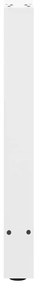 Pés para mesa de jantar , 2 peças, 70x(72-73) cm, branco, aço
