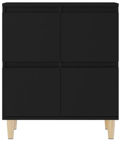 Aparadores 2 pcs 60x35x70 cm derivados de madeira preto