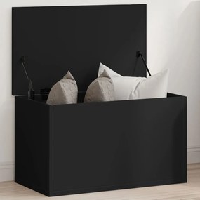 Caixa de arrumação 60x35x35 cm derivados de madeira preto
