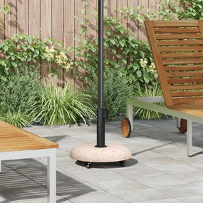 vidaXL Base de Parasol com Rodas para Postes de 37/42/52/58mm em Betão Amarelo