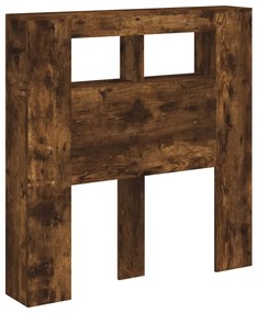 Cabeceira c/ LEDs 100x18,5x103,5 cm carvalho fumado