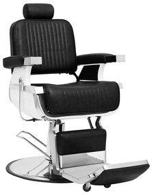 vidaXL Cadeira de barbeiro 68x69x116 cm couro artificial preto