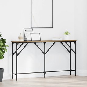 vidaXL Mesa Consola Carvalho Artesanal 140x23x75 cm Madeira Engenhada