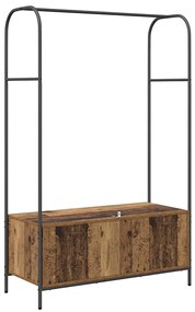Cabide com Prateleiras Madeira Antiga 100x44x160 cm