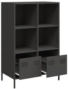 Móvel alto 68x39x103,5 cm aço preto