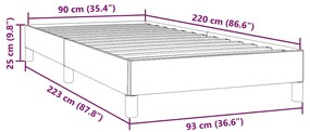 Estrutura de cama sem colchão 90x220 cm veludo verde-escuro
