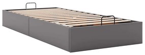 Estrutura de cama otomana sem colchão 90x200 cm cinzenta