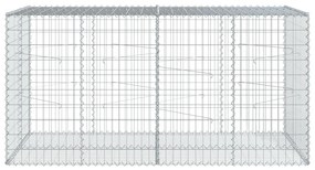Cesto gabião com cobertura 200x100x100 cm ferro galvanizado